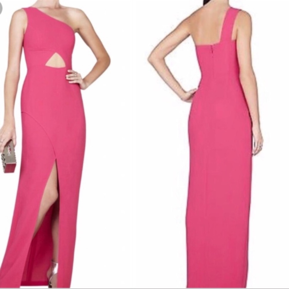 BCBGMAXAZRIA KAURI ONE SHOULDER EVENING DRESS 4